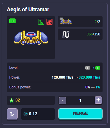 RollerCoin - Crafting Menu
